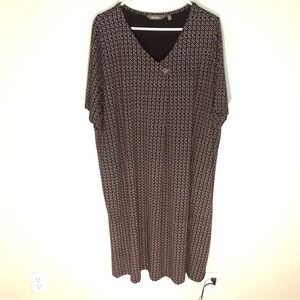 Ulla Popken V-Neck Pull-On Dress. Size 20/22.